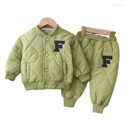 Jackets Fashion Spring Baby Kids Pants Sets 2pcs Autumn CoolBoys Coat Warm Trousers Toddler Infant Clothes Suit Children Costume