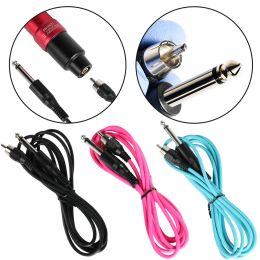 High Quality RCA Tattoo Clip Cord Cable For Tattoo Machine Power Supply Cable Straight Rubber Blue/Black/Pink Tattoo Accessories