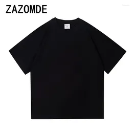 Men's T Shirts Solid Colour T-shirt 3 Colours 2024 Short Sleeve Men's/Women's Heavy Pound 240g Cotton Crewneck Loose Top L-5XL