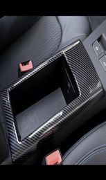 Car Centre Console Armrest Storage Box Frame Decoration Cover Trim ABS For A3 8V 2014-18 Interior Carbon Fibre Style7001498