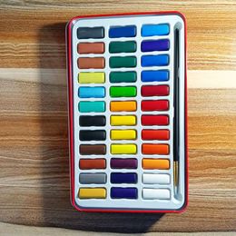 Suprimentos pintura aquarela profissional em caixa de metal 36 cores panelas completas aquarela de qualidade artística de alta qualidade