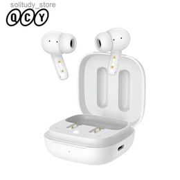 Cell Phone Earphones QCY T13 ANC Bluetooth earphones 5.3 active noise cancellation-28dB wireless earphones fast charging earphones 0.068 low latency Q240402