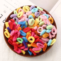 80pcs Girl Kids Candy Colorful Elastic Hair Tie Band Rope Ring Band Ponytail clip Headwear Headband Hair Accessories Baby Gifts