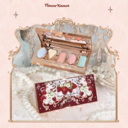 Shadow Flower Knows Strawberry Rococo Series Eye Shadow 5 Colour Matte Pearlescent Mashed Potato Texture Eyeshadow Makeup Cosmetics