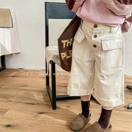 Trousers 2024 Spring Fashion Children Loose Pants Cotton Baby Boys Solid Casual Toddler Girls Clothing Kids 1 To 7 Years Clothes