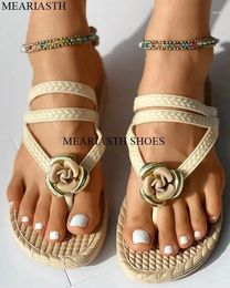 Slippers Women's Flower Flip Flops Sandals Woman Fashion Open Toe Summer Casual Flats Shoes Non Slip Slides Outdoor Beach