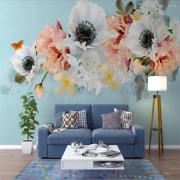 Wallpapers Milofi Custom Large Wallpaper Mural Small Fresh Flower Modern Minimalist Background Wall Paper Decorative Painting