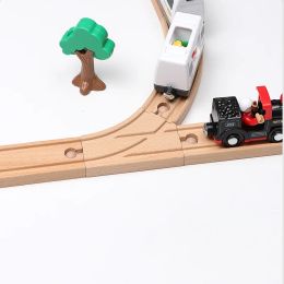 All Kinds Wooden Railway Train Track Accessories Beech Wooden Tracks Set Bridge Building Toys Parts Fit Biro Brand Train Toy NEW