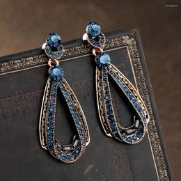 Dangle Earrings Vintage Retro Rhinestone Gorgeous Earring Women Jewelry Drop Long