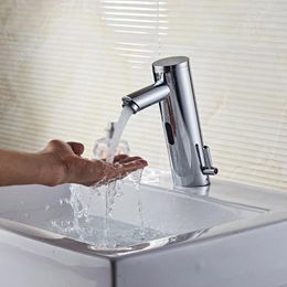 Bathroom Sink Faucets Basin Faucet Sensor Automatic Touchless Induction Fixtures & Cold