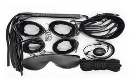 Sex Bondage Kit 7 Pcsset Sex Products Adult Games Sex Toys Set Hand Cuffs Footcuff Whip Rope Blindfold Couples Erotic Toys Y190717650895