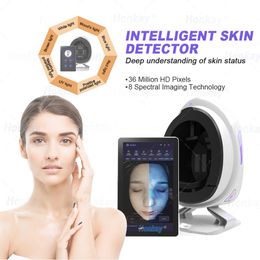 Skin Analyzer Machine 3D Magic Mirror Facial Akin Analysis Device Skin Scanner Diagnostic System Acne Moisturizing Face Tester