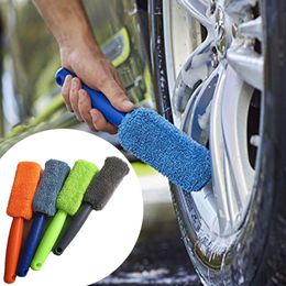 Car Wash Detailing Car Cleaning Brush Microfiber Wheel Rim Brush For Car Trunk Motorcycle Auto Detailing Brush car detailing