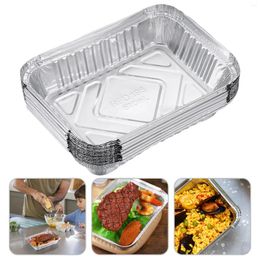 Take Out Containers 30pcs Disposable BBQ Drip Pan Tray Aluminium Foil Tin Liners For Grease Catch Pans Replacement Liner Trays Without Cover