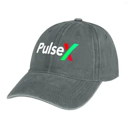 Berets PulseX PLSX Crypto Logo Hex Pulse Cowboy Hat Beach Kids Bobble Women's Men's