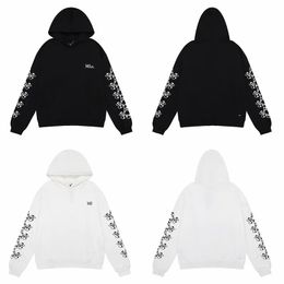 Fashion Hoodie Streetwear Brand amari Skull Cross Print Sweatshirt Cotton Fleece Unisex Luxury Hip Hop Graffiti Streetwears