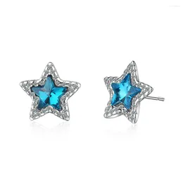 Stud Earrings 925 Sterling Silver Dazzling CZ Star Secret Small For Women Fashion Jewellery