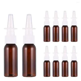 Storage Bottles 10 Pcs Dispenser 30ml Round Shoulder Long Bottle Nasal Spray Direct Travel Saline Nose