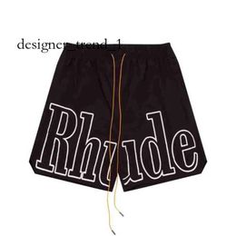 Rhude Shorts Men Designer Men's Summer Quick Dry Breathable Mesh Drawstring Beach Pants Rhude Loose Breathable Comfortable Sports Short Pant Rhude Shorts 4859