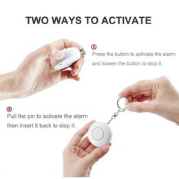 2024 130 dB Safesound Personal Security Alarm Keychain with LED Lights Mini Self Defence Electronic Device for Women Girls Kids