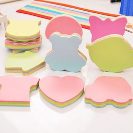 100 posted Korean cute creative shape post-it note paper self-adhesive note paper N times