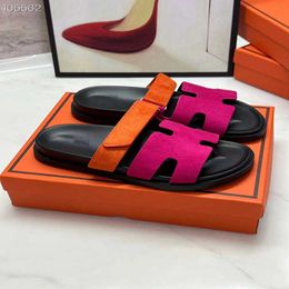 Designer shoes Summer Flat Bottom Cool with Thick Sole Wearing Second Uncle Velcro Fashion Slippers for Women