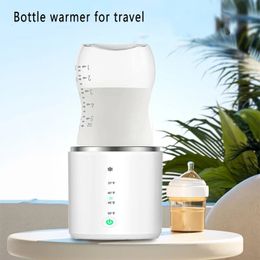 Wireless Rechargeable Portable Baby Milk Bottle Warmer for Travel Heater Defrosting Heating Dual Modes 4 Levels Temperature 240319