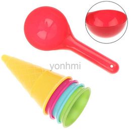 Sand Play Water Fun 5 Pcs/lot Cute Ice Cream Cone Scoop Sets Beach Toys Sand Kids Children Outdoor Play 240402