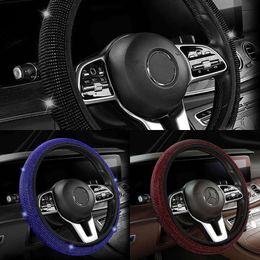 Upgrade Upgrade Fashion Diamond Crystal Car Steering Wheel Covers Universal Bling Rhinestone Steering Wheel Cover For Girls Car Accessories