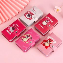 Anti-Theft ID Credit Card Holder Cute Red Bear Women's 20 Bits Cards PU Leather Pocket Case Purse Wallet For Women Men