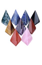 Pyramid Natural Stone Crystal Healing Wicca Spirituality Carvings Stone Craft Square Quartz Turquoise Gemstone Carnelian Jewelry L8459034
