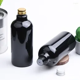 Storage Bottles 12pcs 500ml Empty Black PET Aluminium Cap Big Cosmetic Shampoo Perfume Oil For Liquid Soap Shower Gel Skin Care