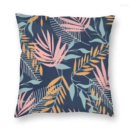 Pillow Tropical Plants Cover 45x45cm Home Decorative 3D Printing Botanical Leaves Pattern Throw For Sofa Two Side