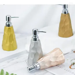 Liquid Soap Dispenser 1pc Nordic Ceramic Shampoo Shower Gel Dispensing Bottle Household Bathroom Accessories Pump