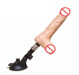 Arbitrarily Curved Sex Machine Dildo with Egg Ultrasoft Realistic Penis Sex Machine Gun Accessories Sex Toys for Women2868794