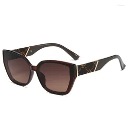 Sunglasses 2024 Fashion Cat Eye Frame Women Men Luxury Designer Flower Sun Glasses Casual Ladies Eyewear UV400 Gafas