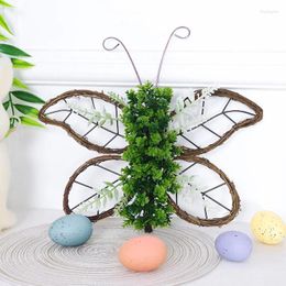 Decorative Flowers 1PC Simulation Lavender Butterfly Vine Decoration Commercial Living Room Foyer Window Garden Courtyard Home