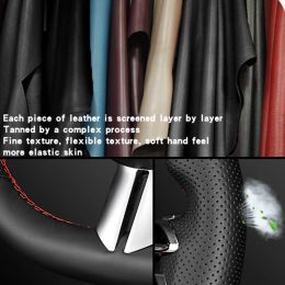 Custom Car Steering Wheel Braid Cover Genuine Leather Fit For Mazda 3 Axela Mazda 6 Atenza Mazda 2 CX-3 CX3 CX-5 CX5 Scion