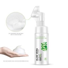 Aloe Vera Facial Cleanser Face Massage Cleaning Foam Cleansing Brush Moisturising Acne Treatment Oil Control Blackhead Removal