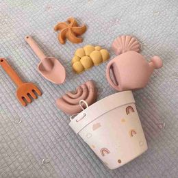 Sand Play Water Fun Baby Bath Toy Kids Swim Toys Children Summer Toys With Cute Animal Model Ins Seaside Beach Toys Rubber Dune Sand Mold Tools Sets 240402