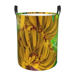 Laundry Bags Dirty Basket Yellow Mini Bananas Folding Clothing Storage Bucket Toy Home Waterproof Organizer