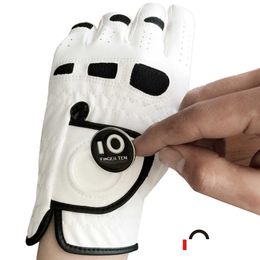 Other Golf Products Mens Gloves With Ball Marker Left Hand Lh For Right-Handed Golfer All Weather Grip Fit Small Medium Ml Large Xl Fi Dhxfk