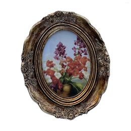 Frames Resin Oval Picture Frame 10.6x13cm Old Fashioned Handmade Po Gallery Art
