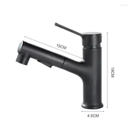 Bathroom Sink Faucets Vidric Bakicth Pull Out Basin Faucet Rinser Sprayer Gargle Brushing 3 Mode Mixer Taps Cold &