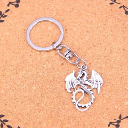 Key Rings Fashion Keychain 34X26Mm Dragon Loong Pendants Diy Jewellery Car Chain Ring Holder Souvenir For Gift Drop Delivery Dhwjm