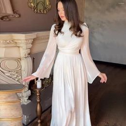 Casual Dresses Eid Party Dress For Women Elegant Silky Long Vestidos Morocco Ramadan Lace-up Slim Dubai Arab Robe 2024