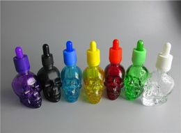 Creative 30mlcc Empty Skull Glass Dropper Bottles For Eliquid Essential Oils Perfume Bottles In Refillable5695796