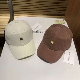Trendy Acne baseball cap for Women Fashion Versatile Duck Tongue Hat for Men Sunshade Hat for Spring and Summer Paste Cloth Smiley Face Hat
