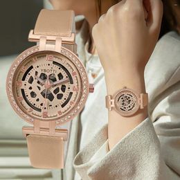 Wristwatches Pu Leather Watch For Women Casual Wristwatch Quartz Watches Clock Gift Relogios Feminino