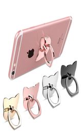 360 Degree Cat Ear Finger Ring Mobile Phone Holder Smartphone Stand Mount Support for IPhone IPad Xiaomi Smart Phone8877443